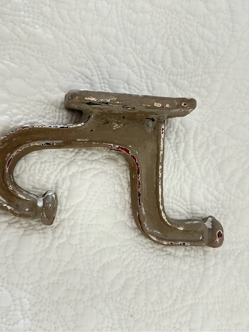 Anthropologie Cast Iron Shabby Chic Wall Hook Gray